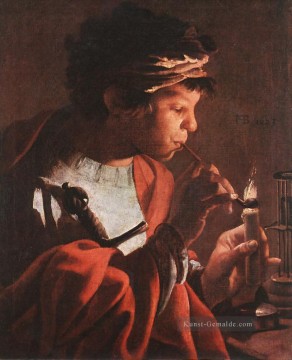 Boy Lighting A Rohr Niederlande Maler Hendrick ter Brugghen Ölgemälde